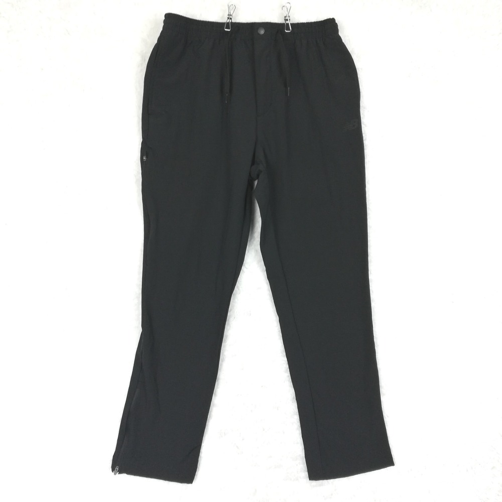 New Balance Mens Pants Joggers Black Track Athletic Pull On Straight XL